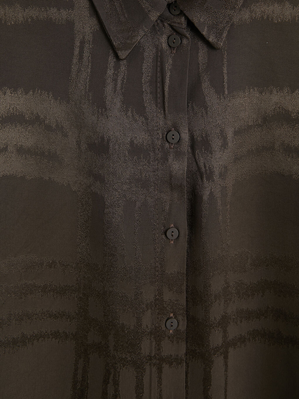 Kahverengi Desenli Kadın Gömlek-9