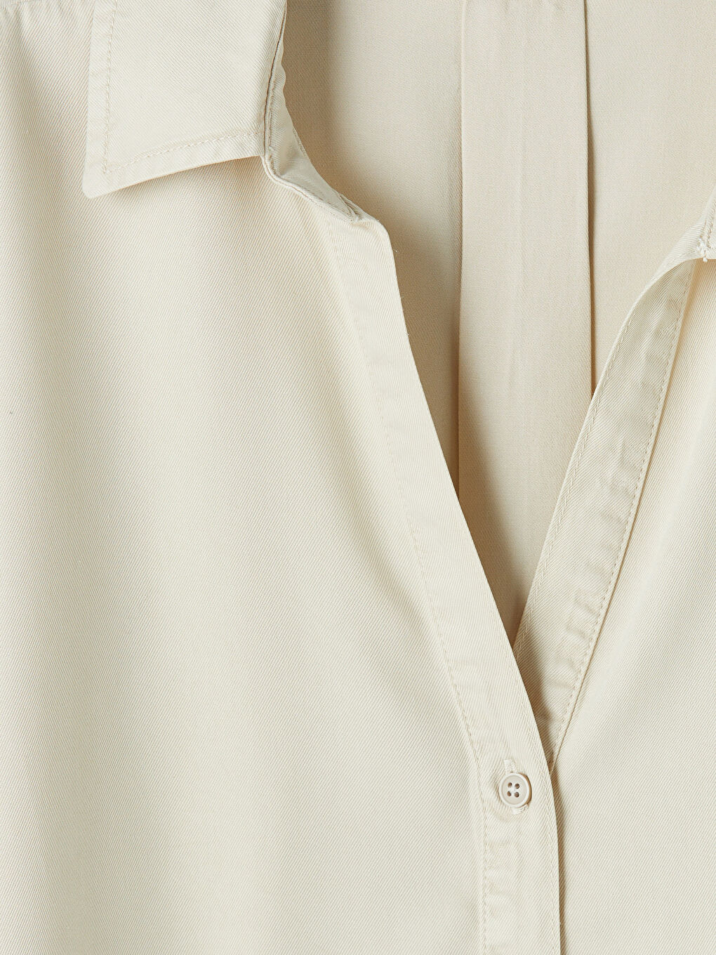 Bej Oversize Kadın Jean Gömlek-6