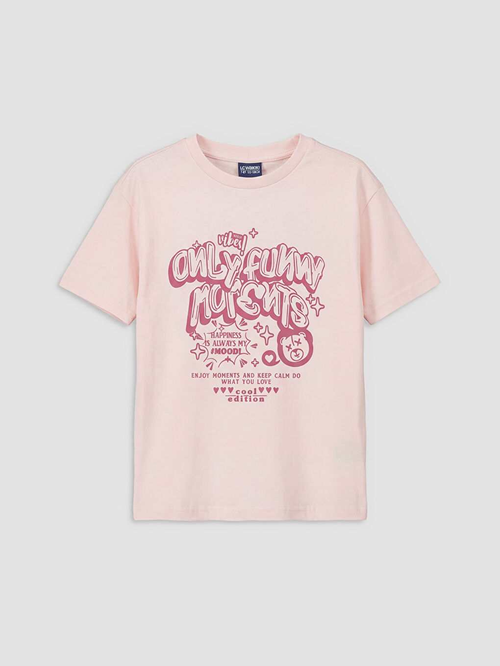 T-shirt à col rond imprimé pour fille