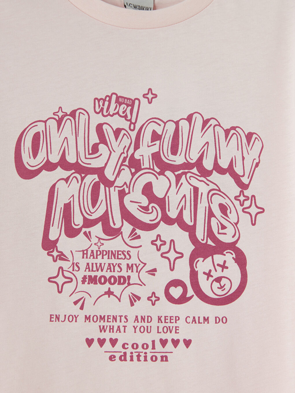 T-shirt à col rond imprimé pour fille-2