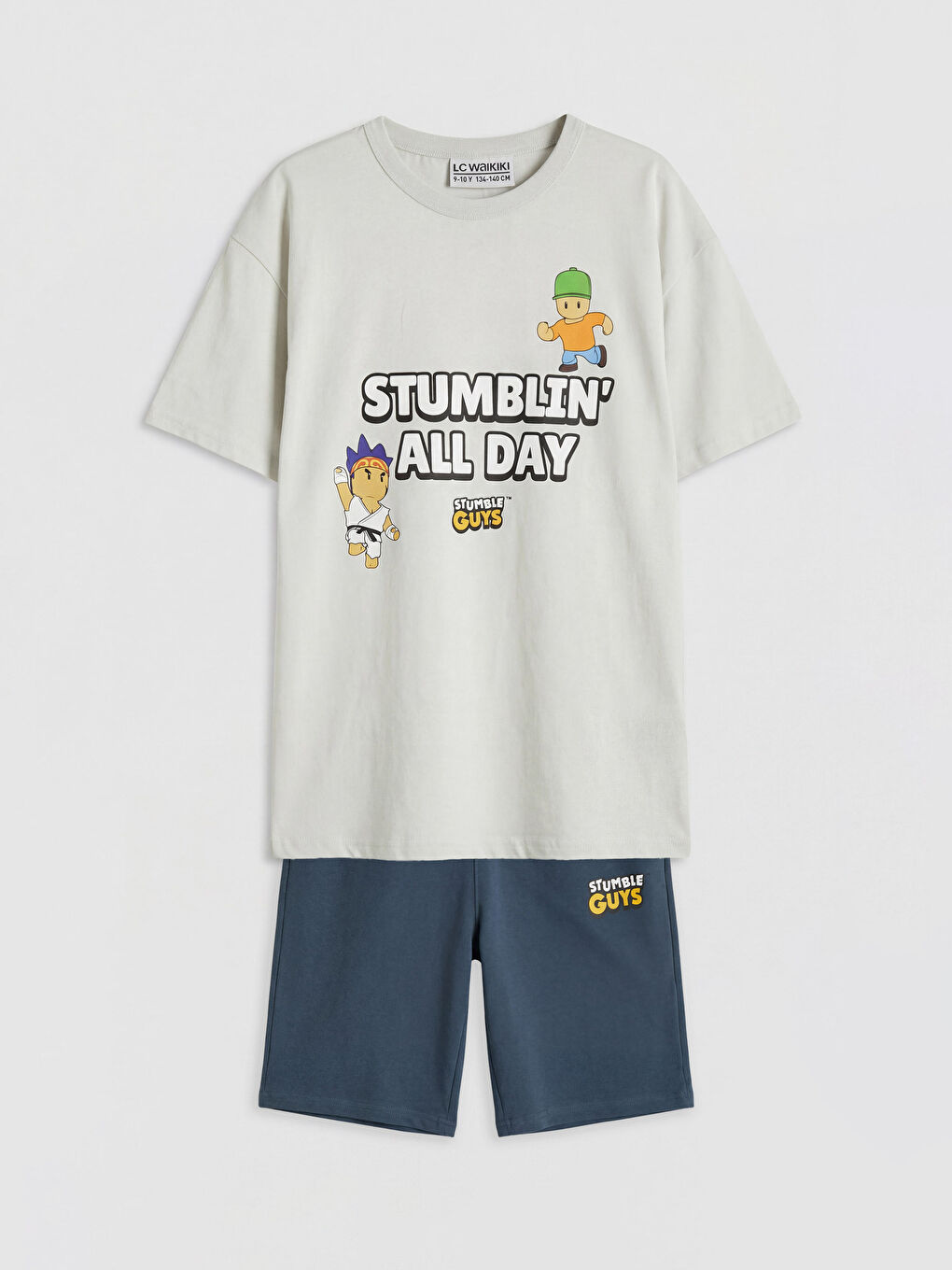 Tricou și pantaloni scurți băieți imprimate Stumble Guys