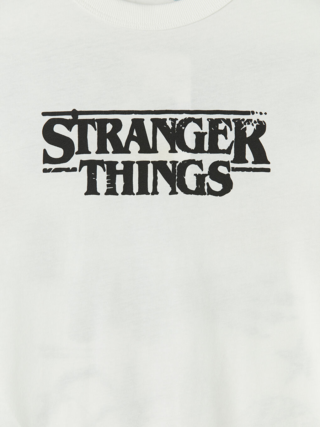 Bisiklet Yaka Stranger Things Baskılı Erkek Çocuk Tişört-3