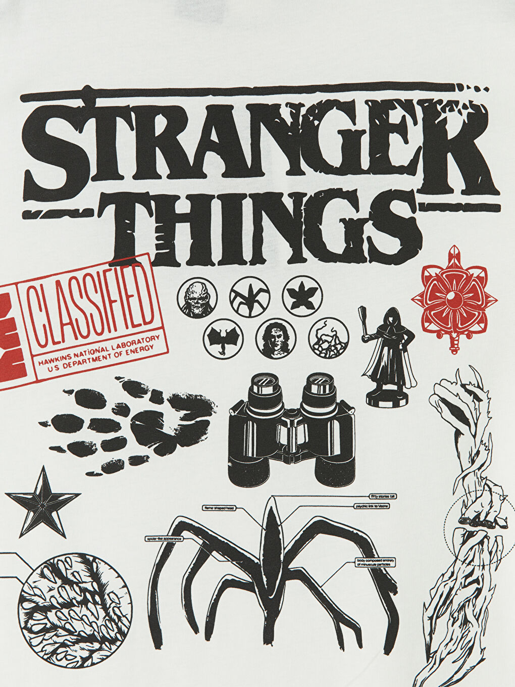 Bisiklet Yaka Stranger Things Baskılı Erkek Çocuk Tişört-4