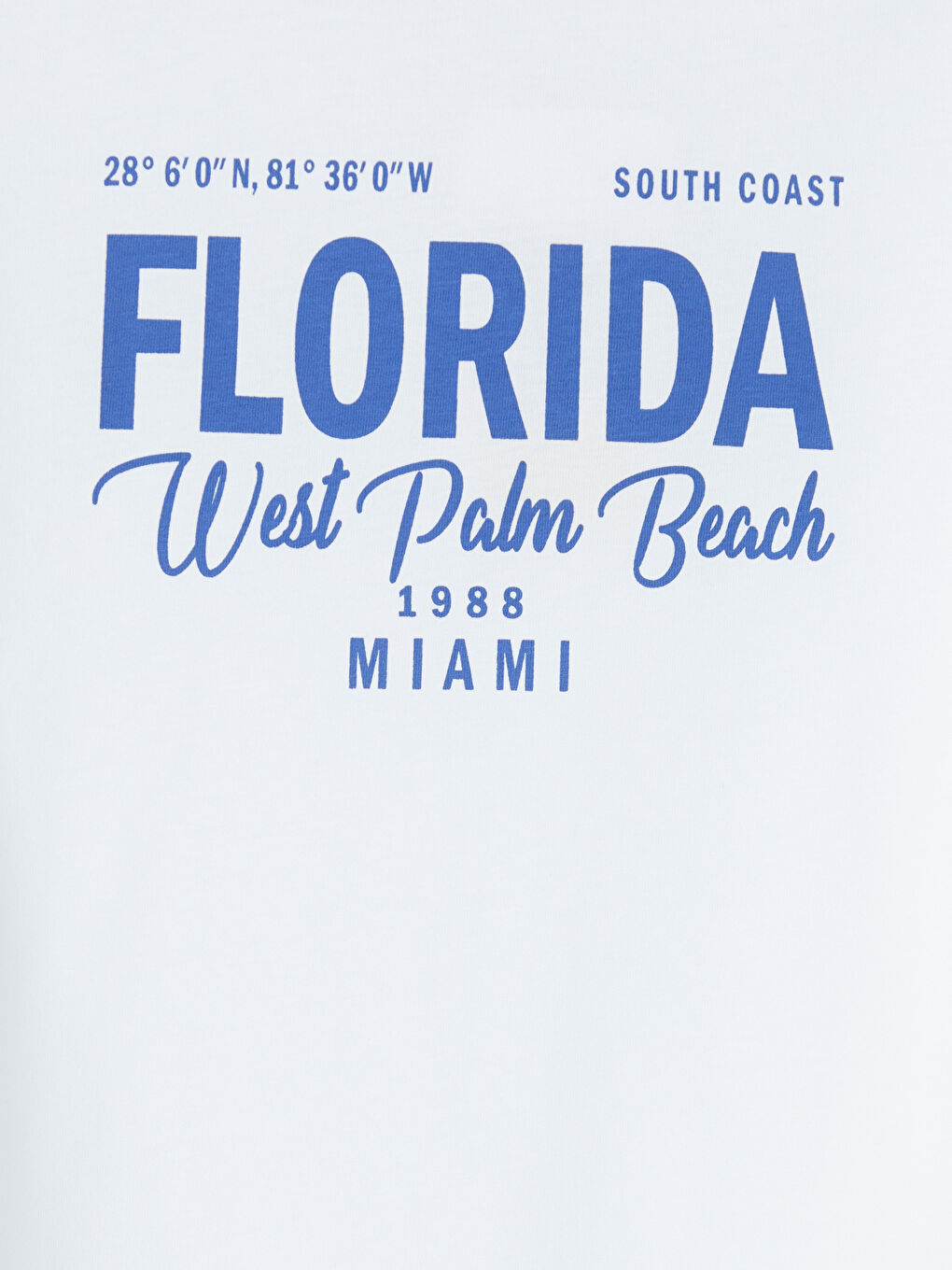 Crew Neck Florida Printed Girls' T-Shirt-2