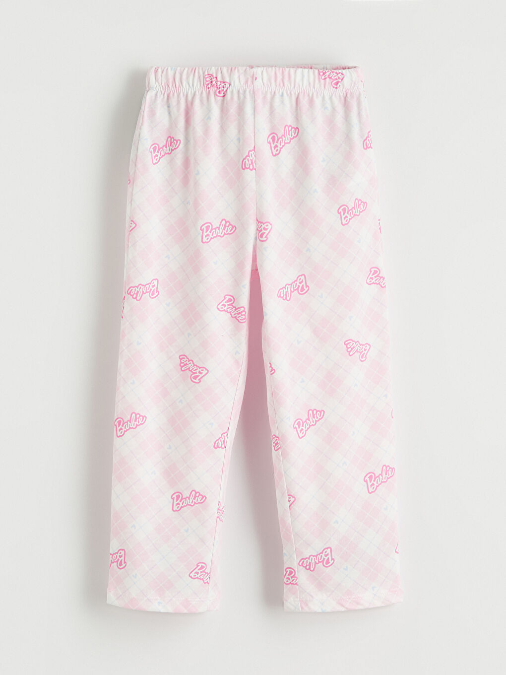 Pembe Barbie Baskılı Kız Çocuk Pijama Takım-4