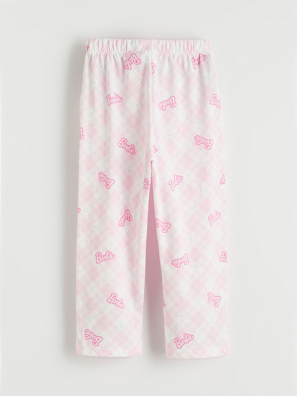 Pembe Barbie Baskılı Kız Çocuk Pijama Takım-6