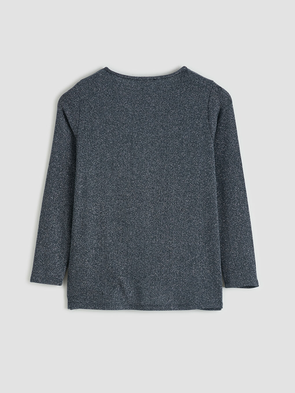 Antrasit Bisiklet Yaka Kadın Tişört-1