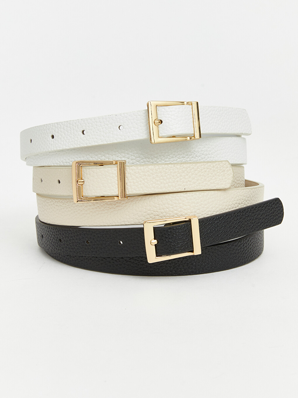 Faux Leather Women's Belt 3-pack-1