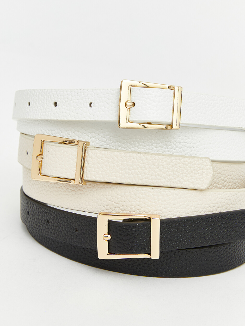 Faux Leather Women's Belt 3-pack-5