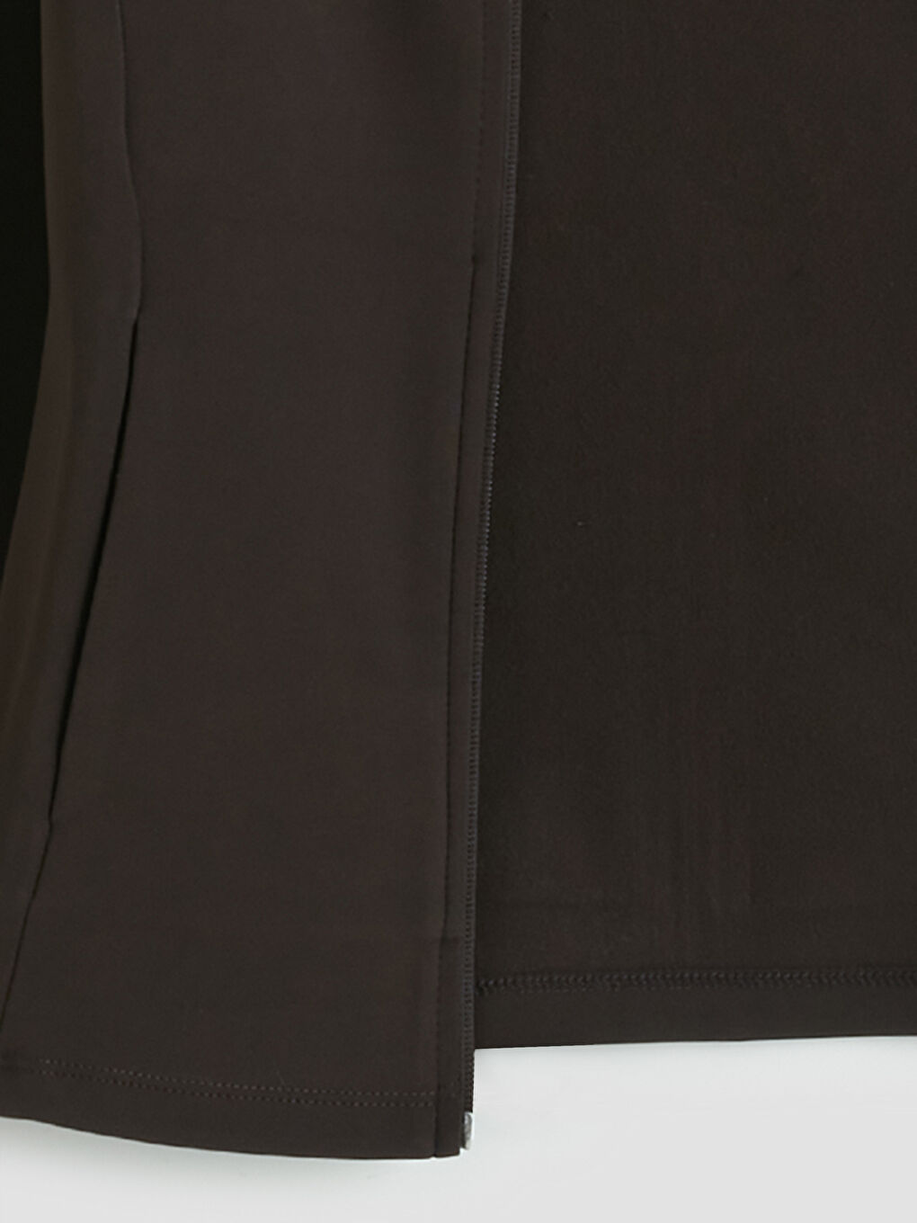 Kahverengi Parmak Geçmeli Kadın Fermuarlı Sweatshirt-2