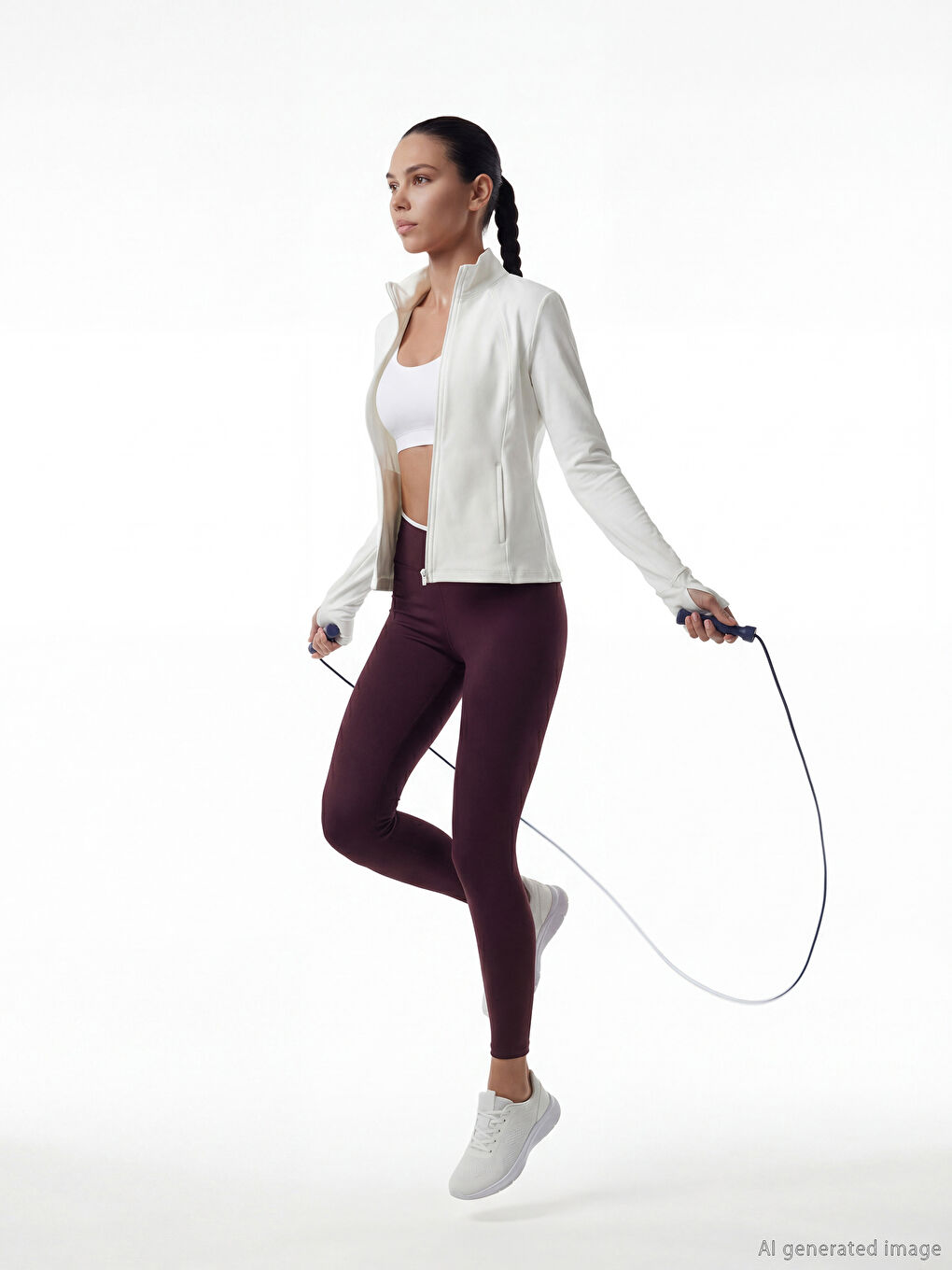 Sweat zippé femme avec passe-pouces-1