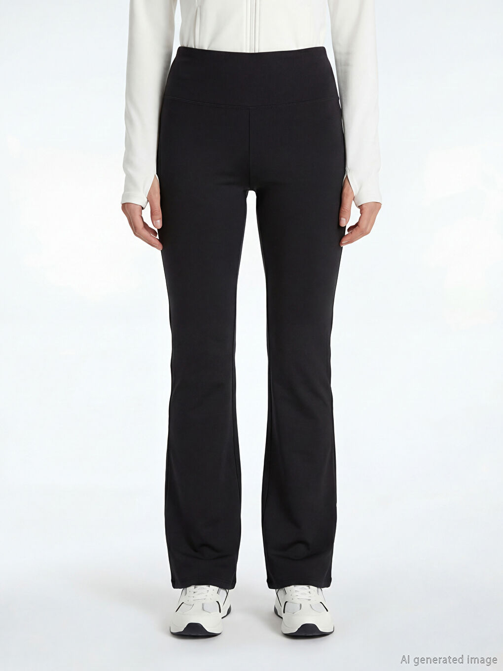 Woman BLACK Sports Leggings-1