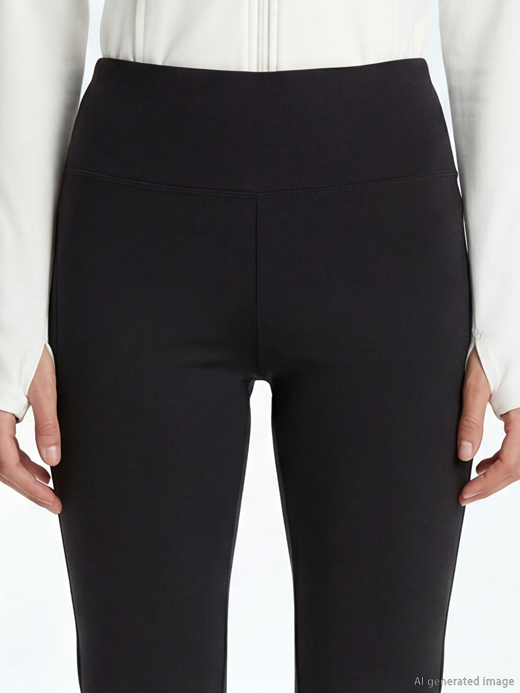 Woman BLACK Sports Leggings-2