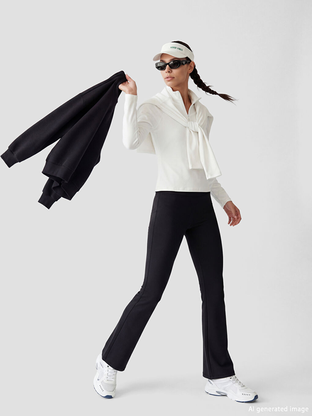 بنطال رياضي ضيق للسيدات واسع الساق بخصر مطاطي، مثالي لنمط حياتك النشط.