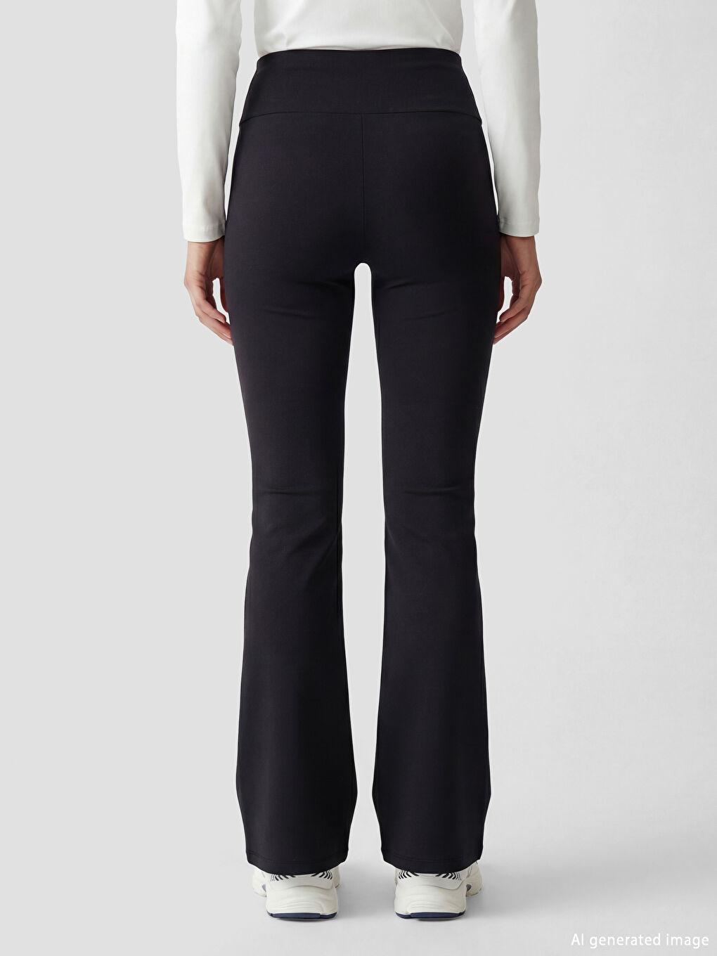 بنطال رياضي ضيق للسيدات واسع الساق بخصر مطاطي، مثالي لنمط حياتك النشط.-2