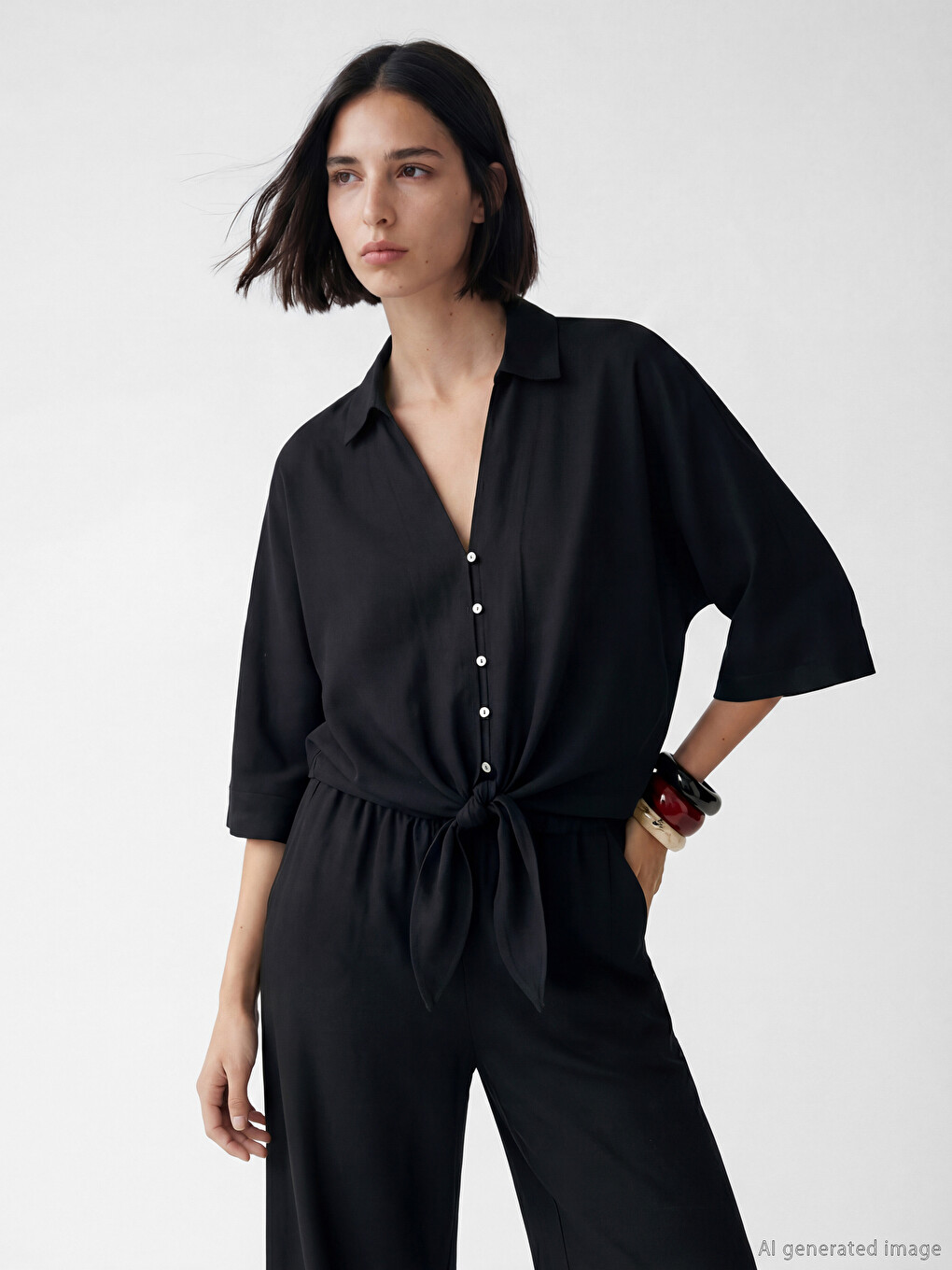 Дамска риза от ленена смес