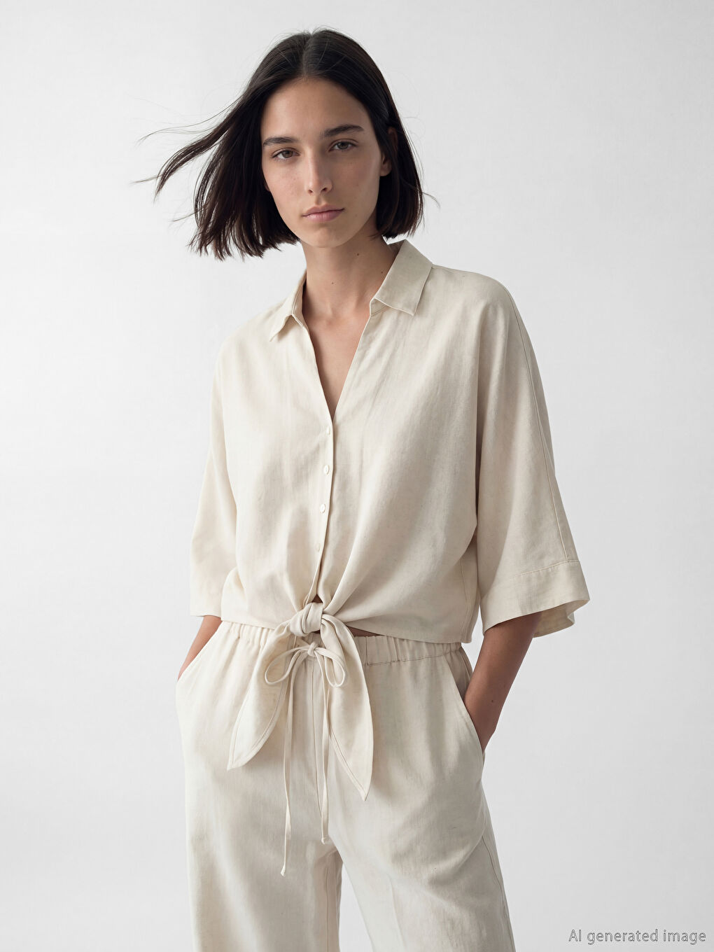 Linen Blend Women's Shirt