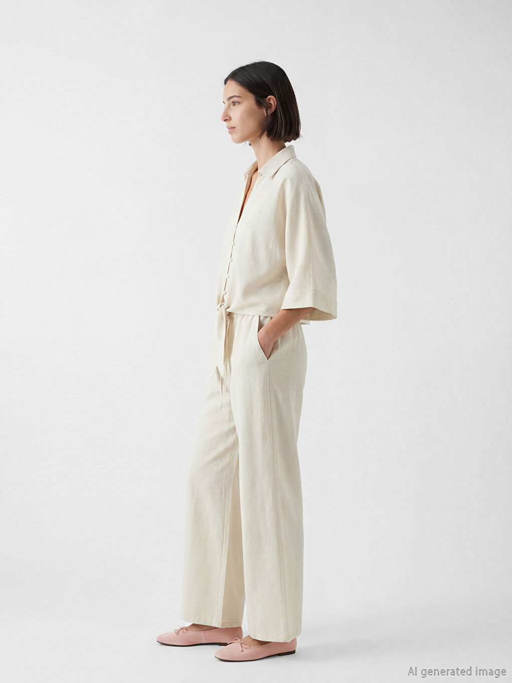Linen Blend Women's Shirt-1