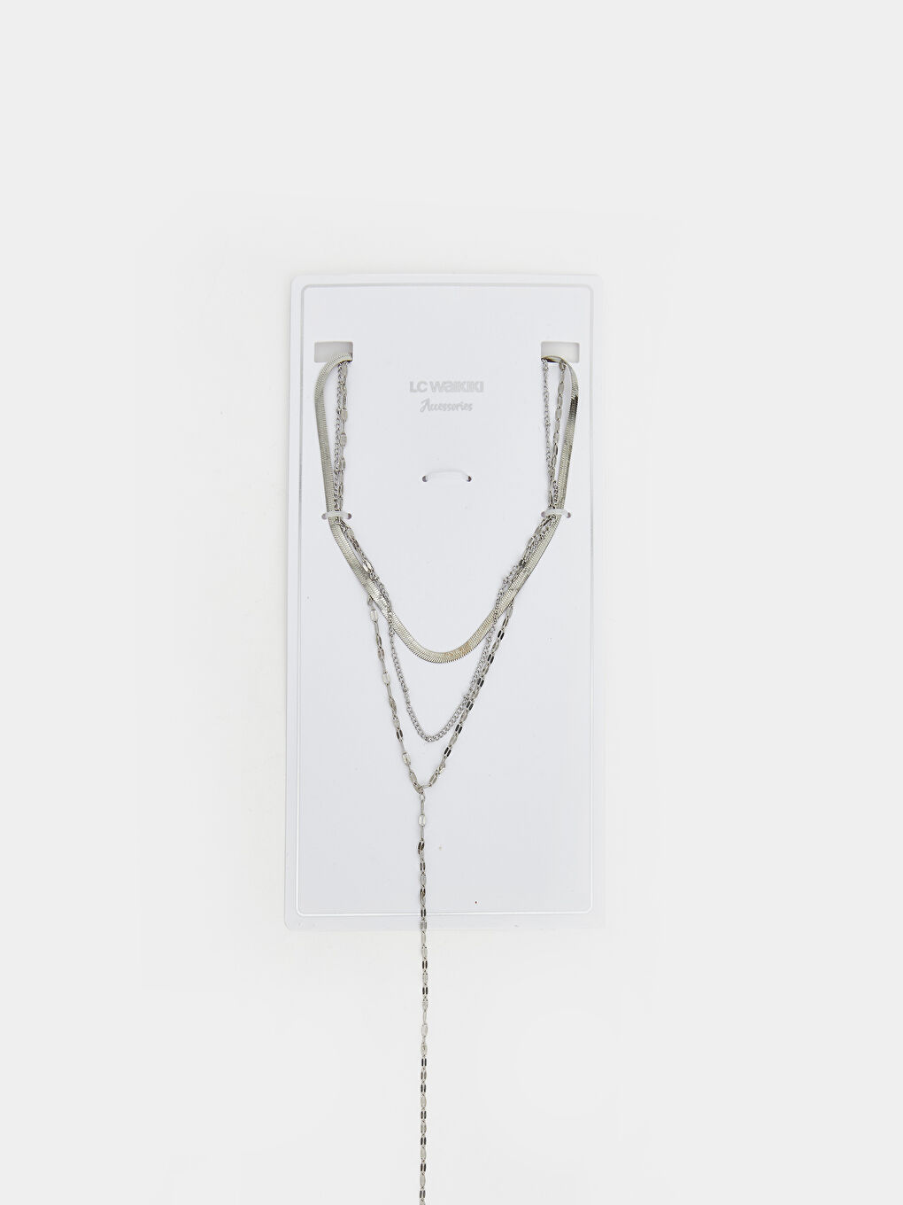 Gri Taşlı Zincir Kadın Kolye