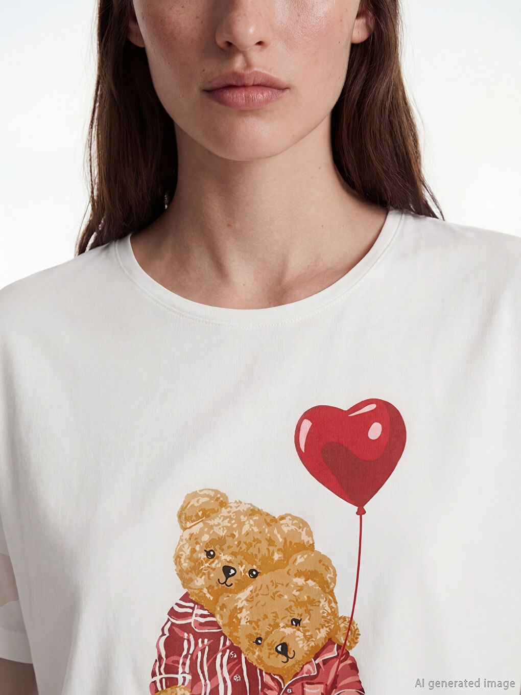 سێتی بیجامەی چاپکراوی یه‌خه‌ خڕ ژن-2