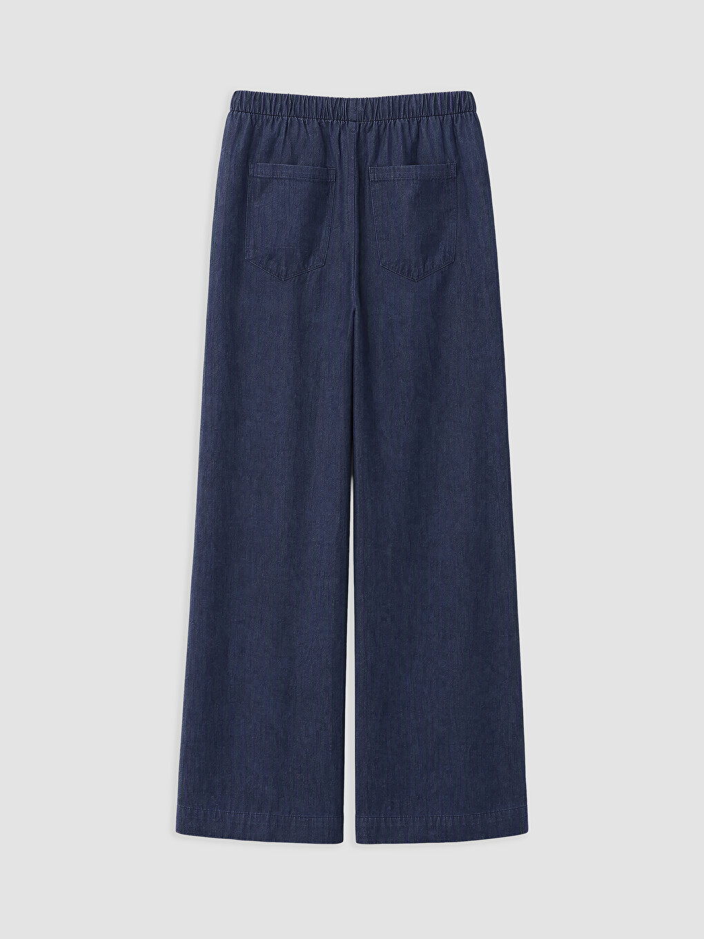 Elastic Waist Wideleg Women's Jeans-1