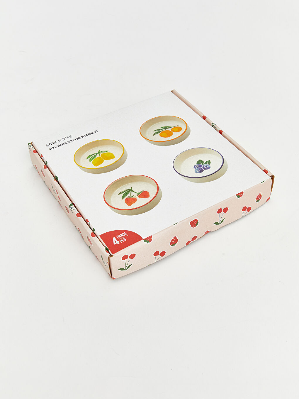 Karışık Meyve Baskılı Seramik Kase Seti 4'lü-8