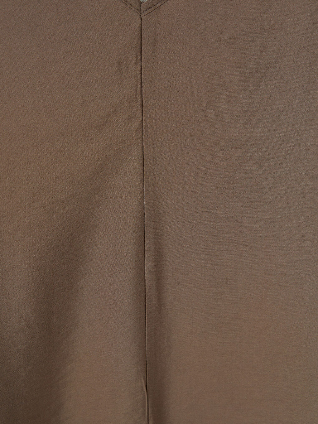 Kahverengi V Yaka Modal Karışımlı Elbise-2