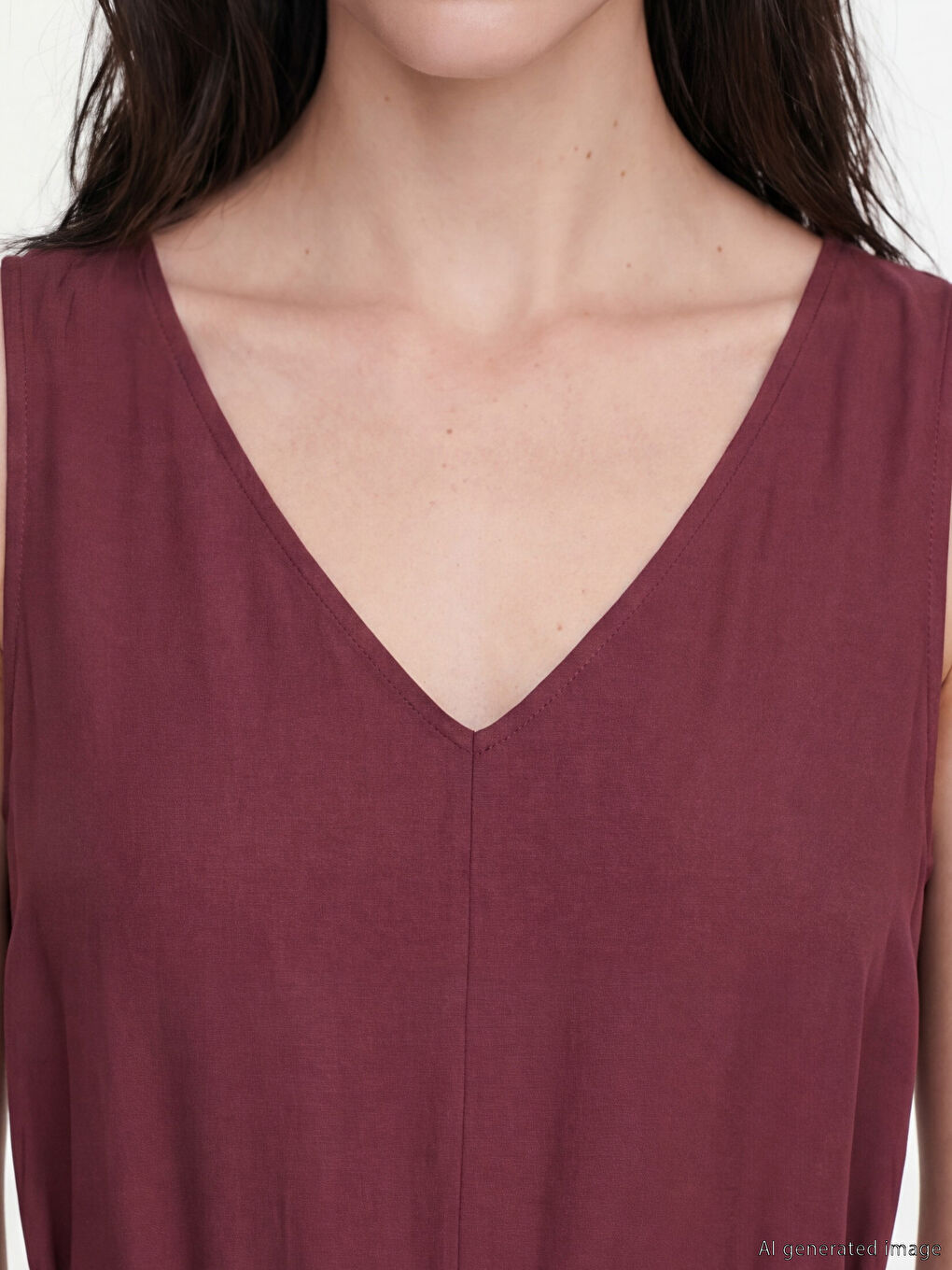 V Neck Modal Blend Dress-2