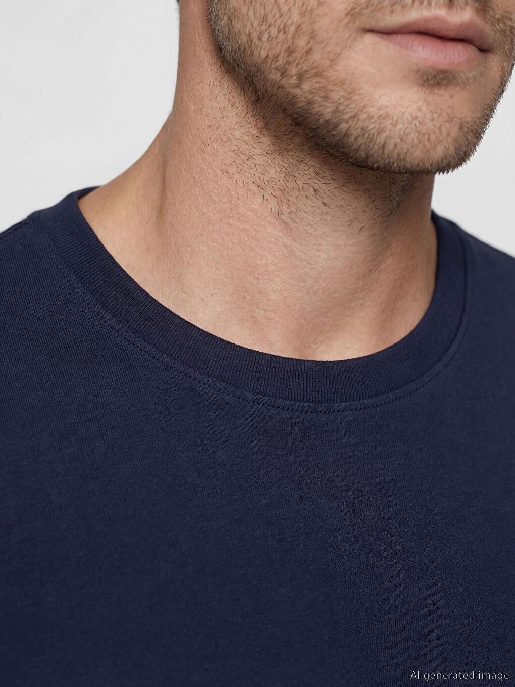 Crew Neck Men's Jersey T-Shirt-2