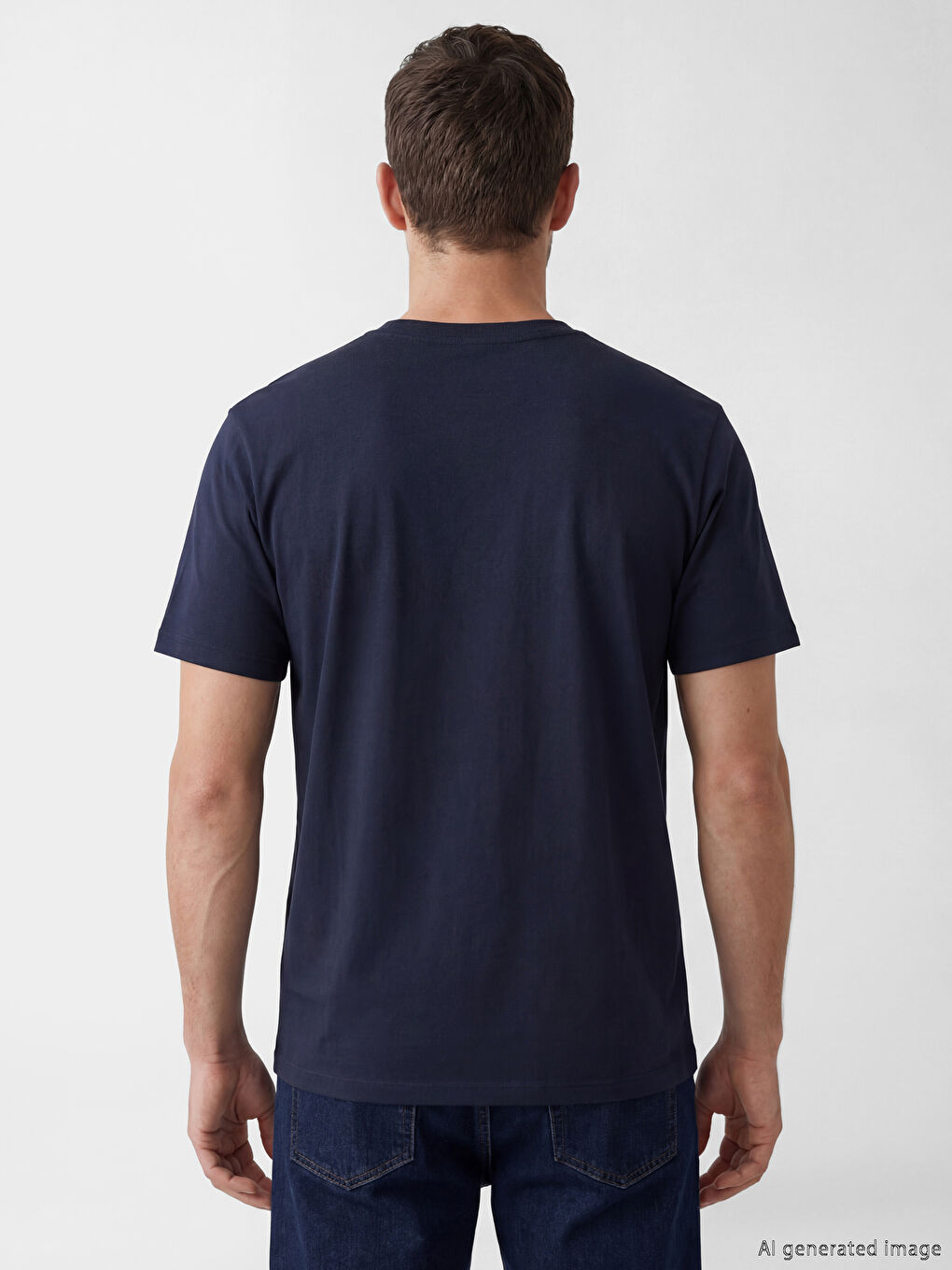 Crew Neck Men's Jersey T-Shirt-3