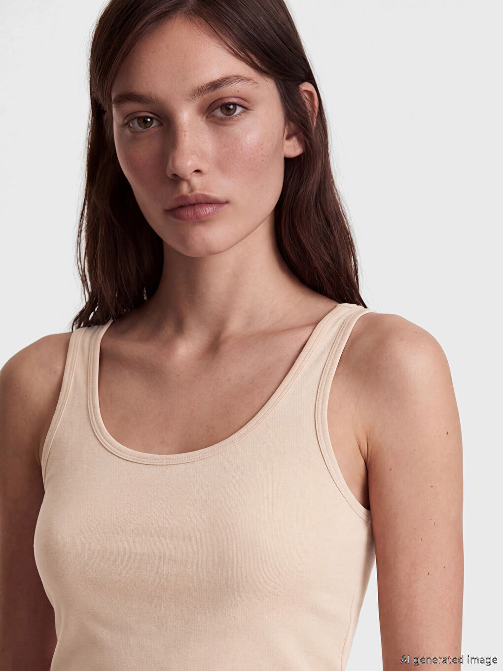 Siyah U Yaka Kadın İç Giyim Atlet 3'lü-6