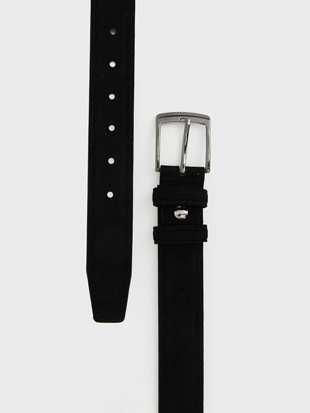 Siyah Süet Görünümlü Erkek Kemer-2