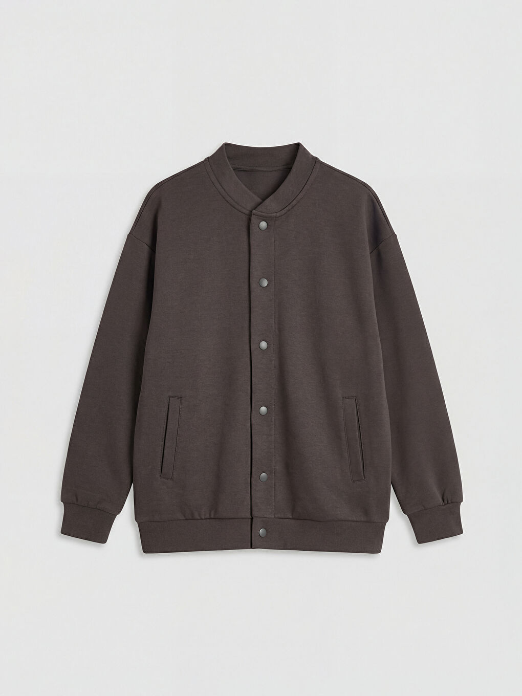 Antrasit Kolej Yaka Çıtçıt Kapamalı Erkek Çocuk Ceket