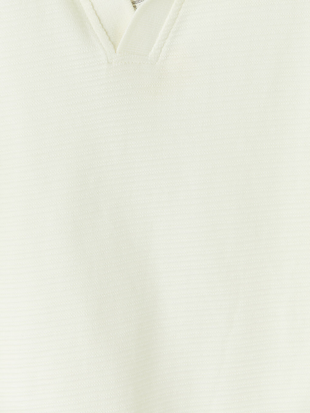 Ekru Polo Yaka Dokulu Erkek Çocuk Tişört-2