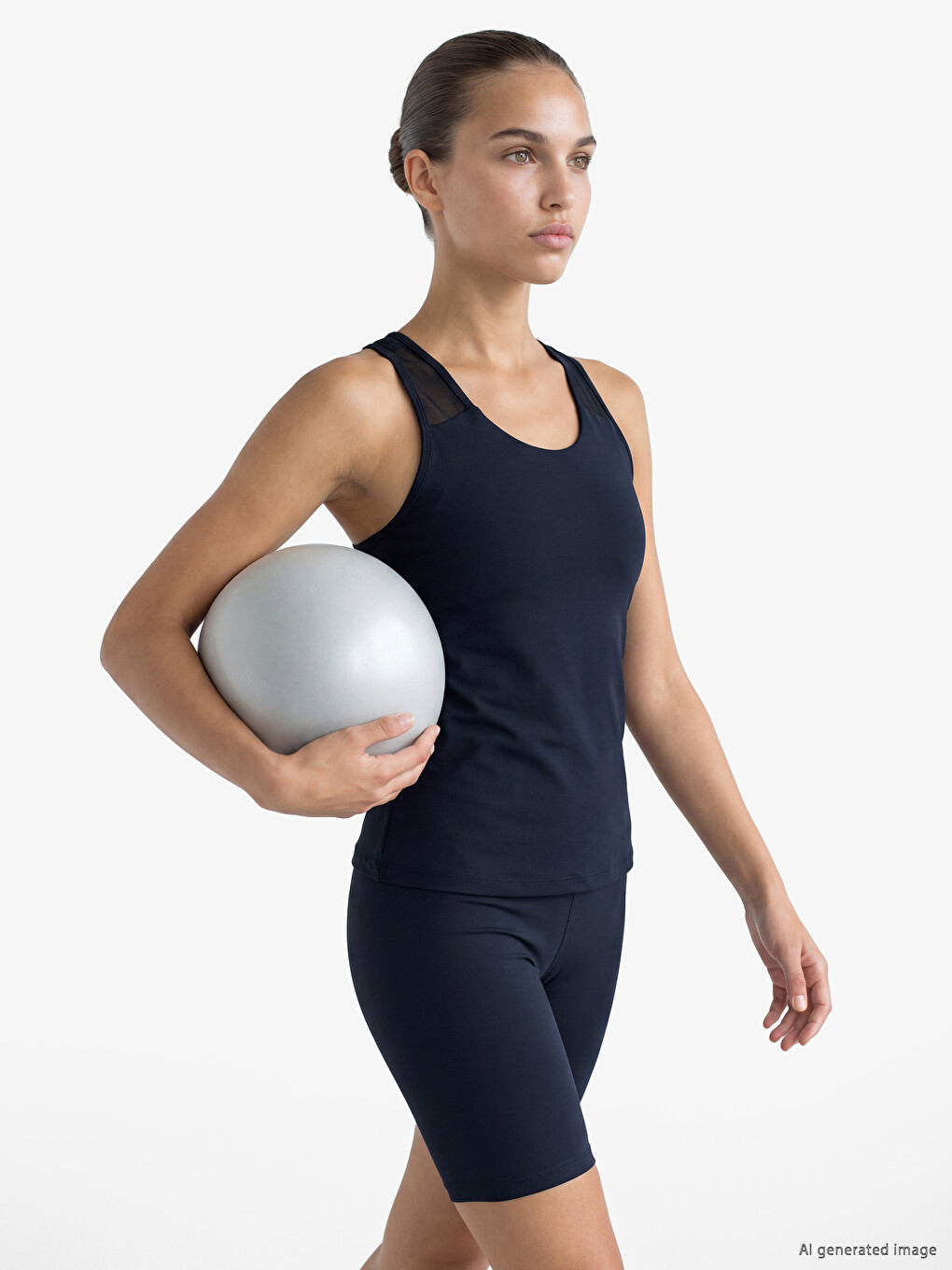 Woman Navy Athletic Tank Top