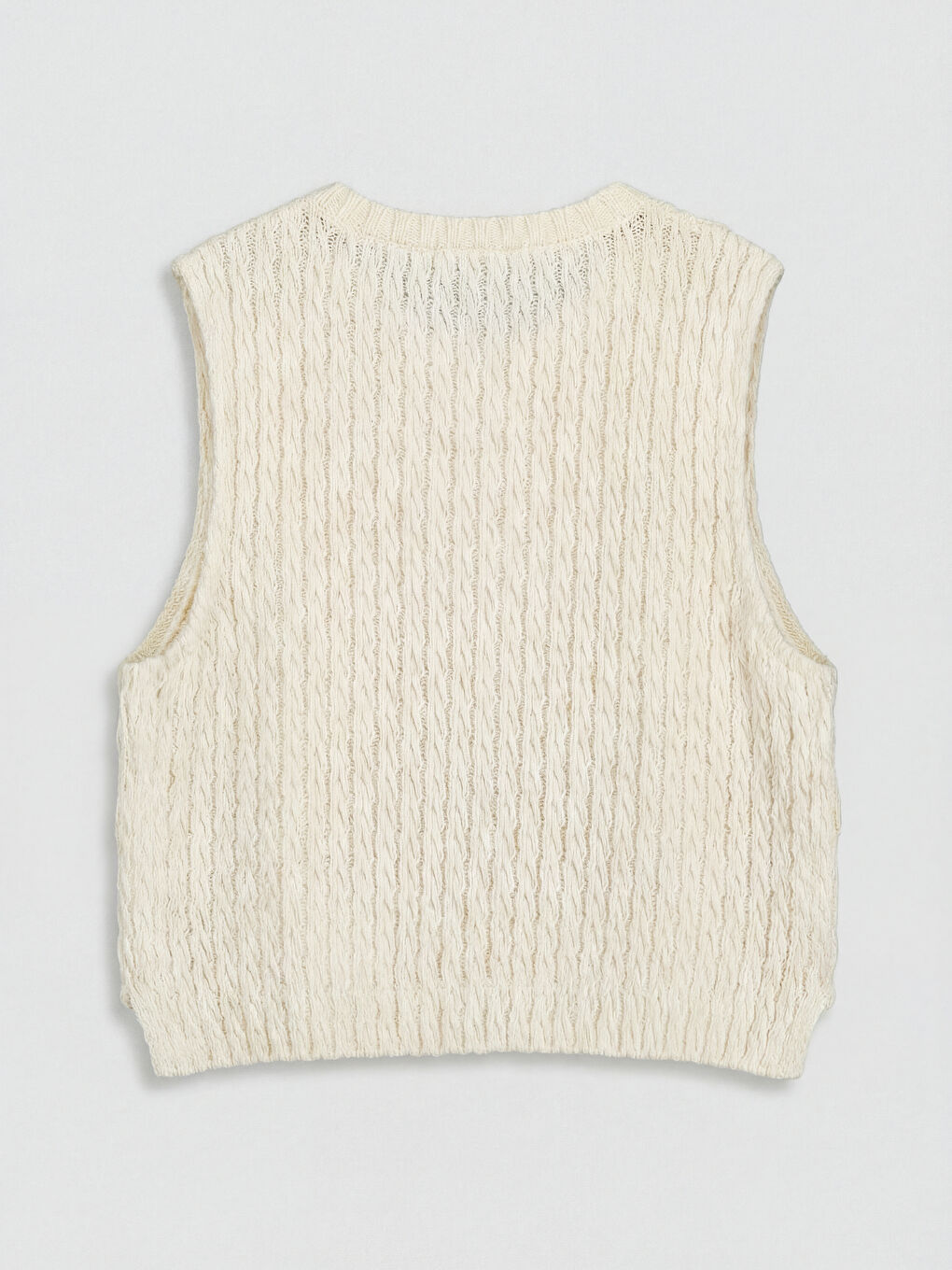 Bej Bisiklet Yaka Kız Çocuk Tişört ve Süveter-4