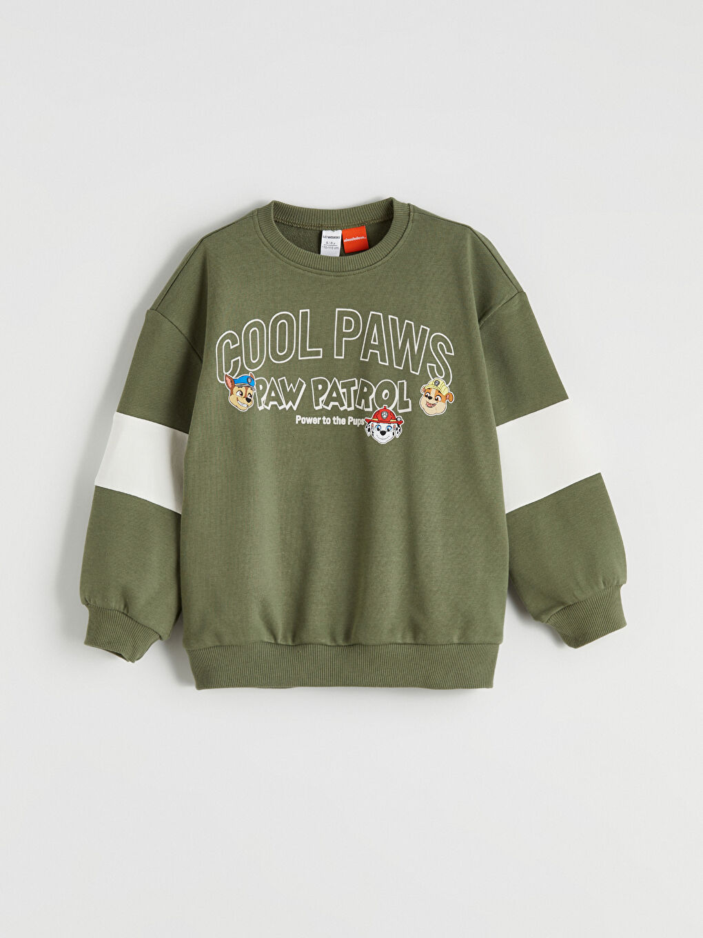 Haki Paw Patrol Baskılı Erkek Çocuk Sweatshirt