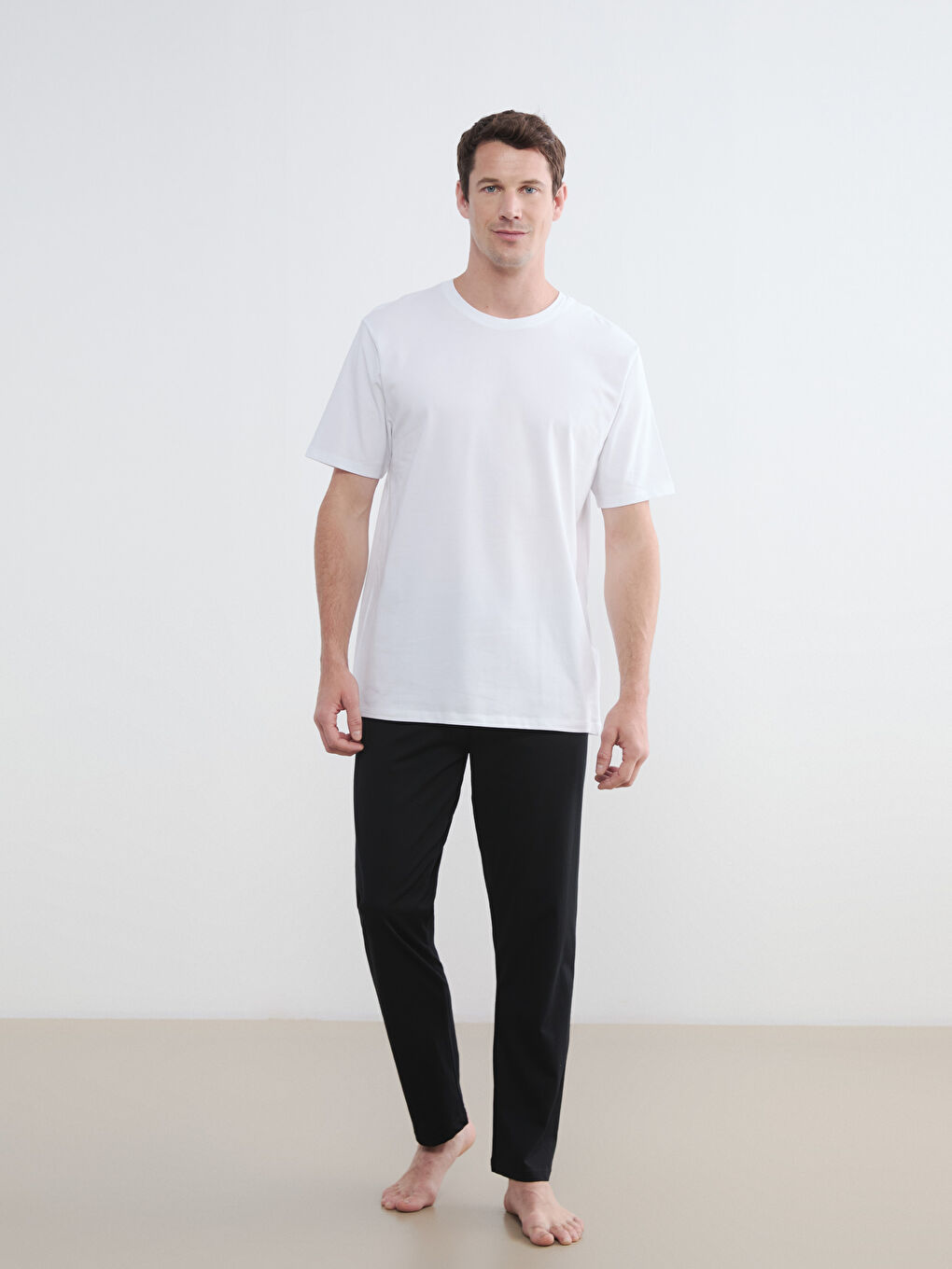 Siyah Standart Kalıp Erkek Pijama Altı