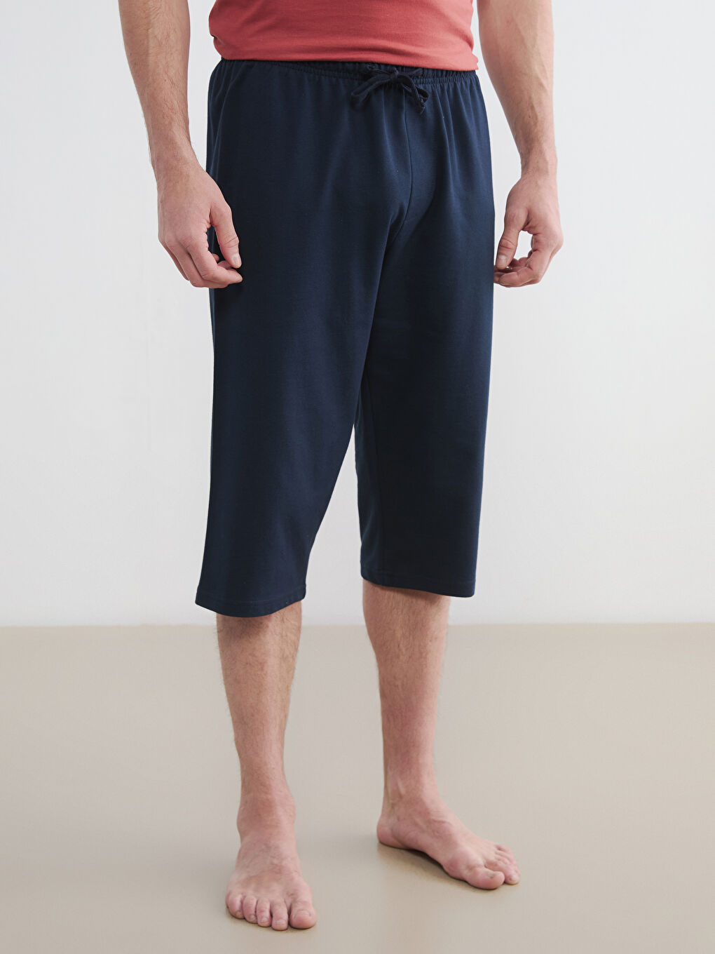 Lacivert Standart Kalıp Erkek Şortlu Pijama Altı-1