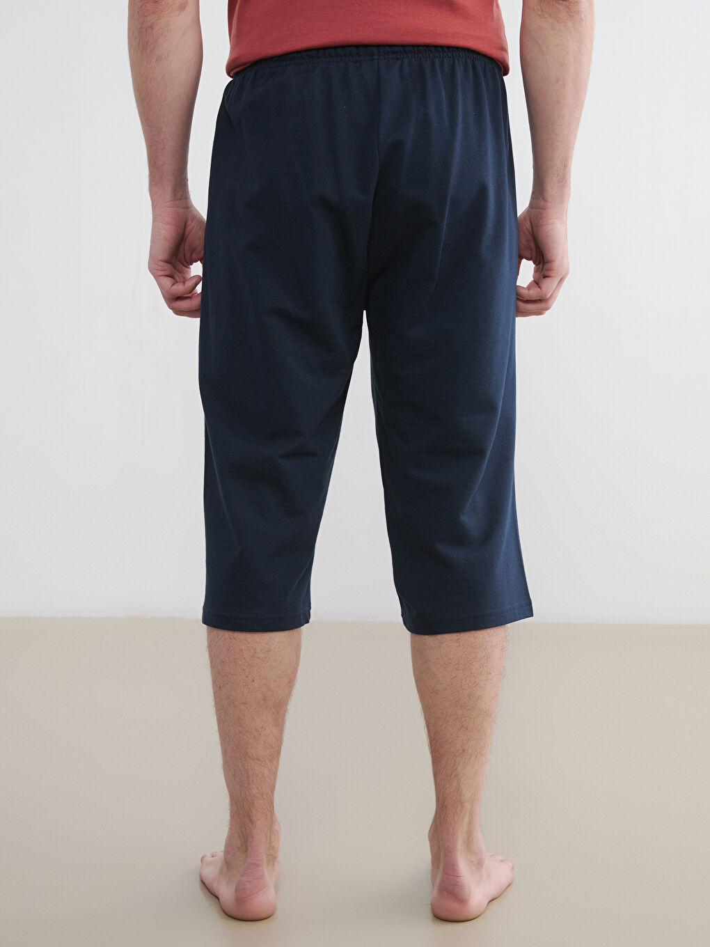 Lacivert Standart Kalıp Erkek Şortlu Pijama Altı-3