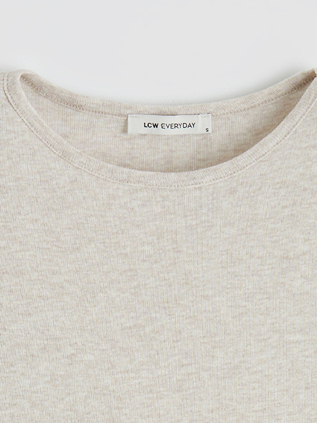 Bej Bisiklet Yaka Kadın Body	-2