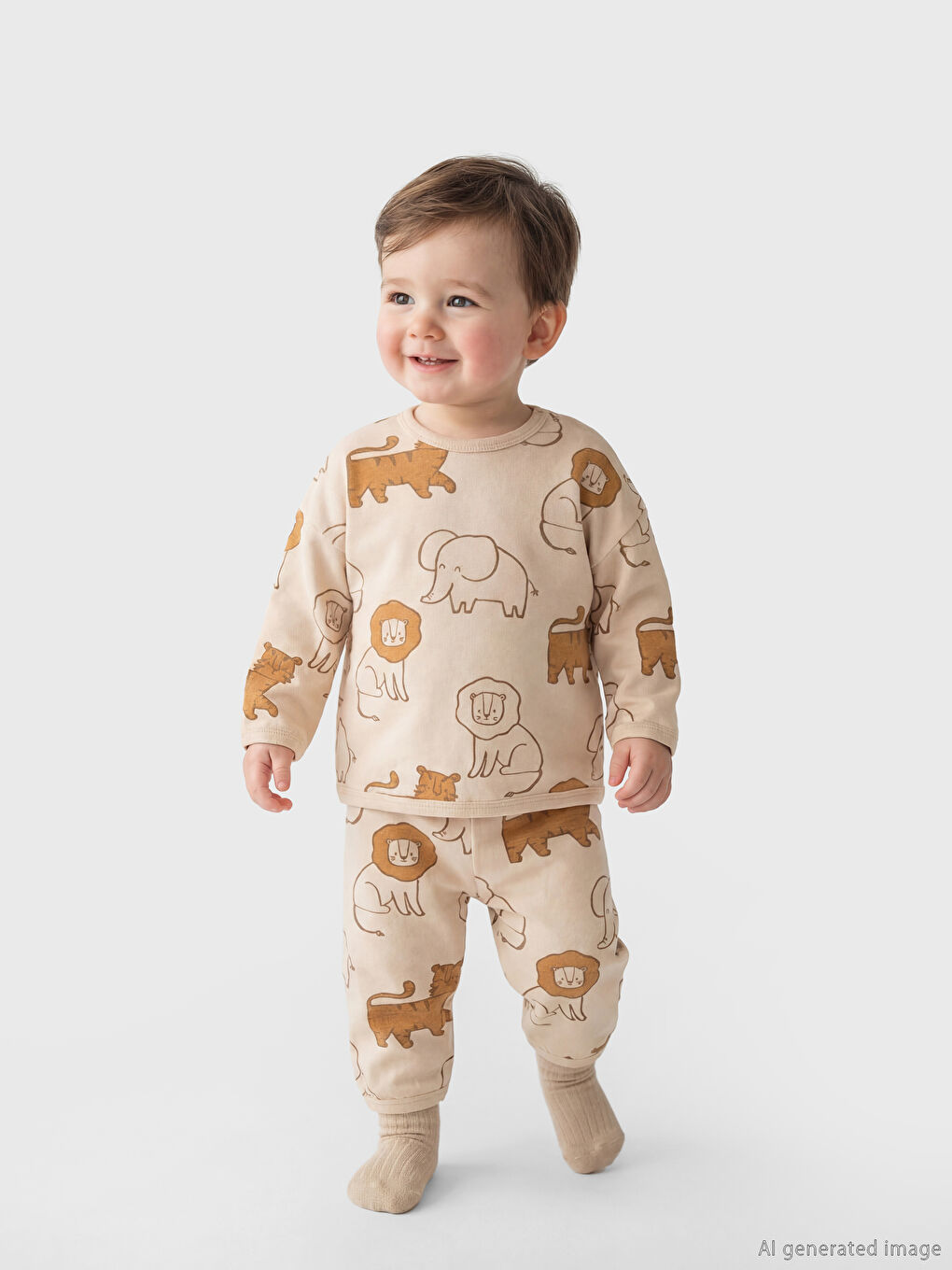 Set de trening pentru băieți cu imprimeu animal