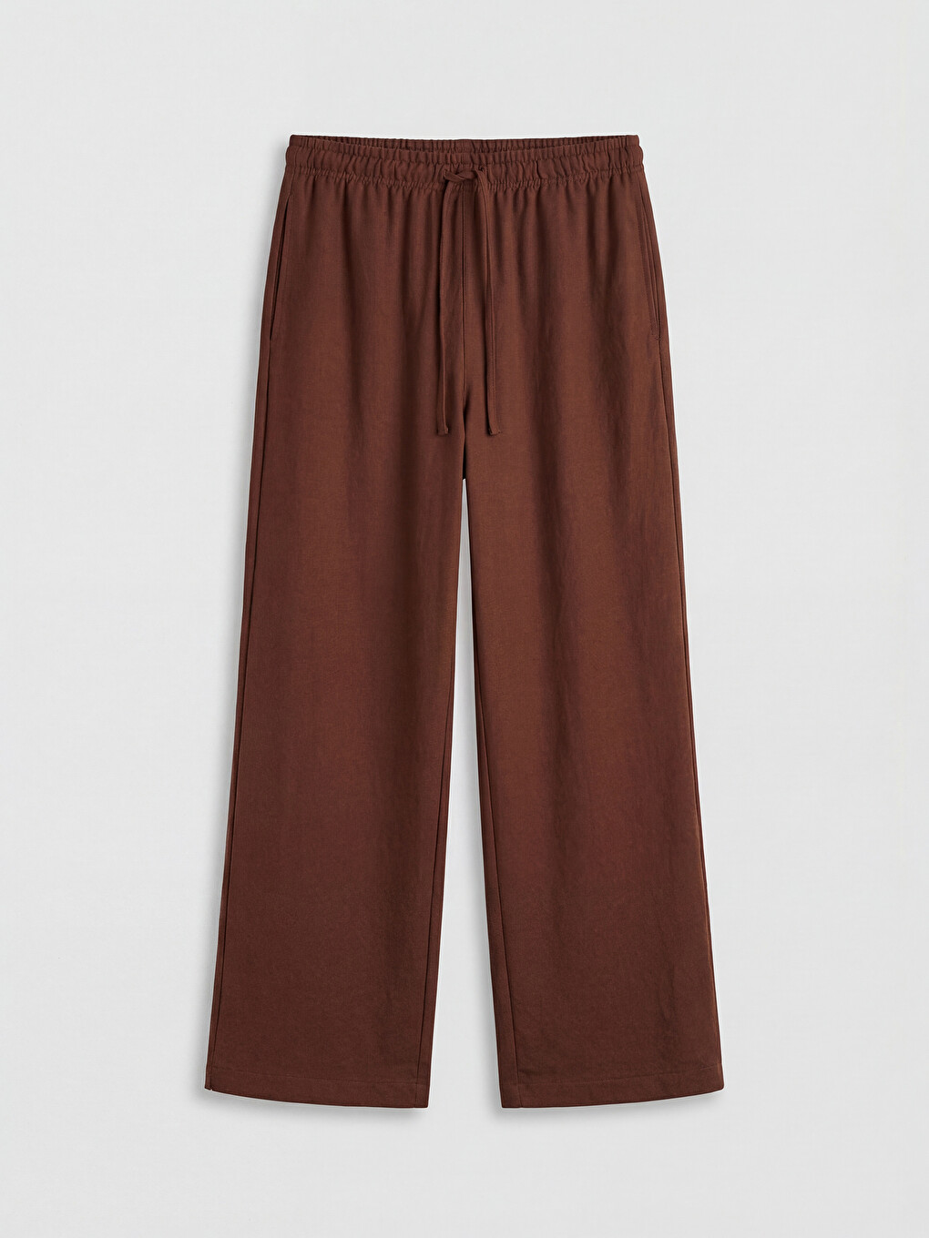 Elastic Waist Wide Leg Women's Trousers-4