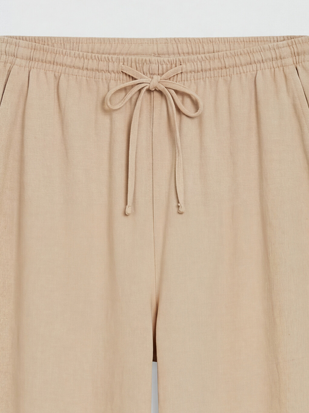Elastic Waist Wide Leg Women's Trousers-6