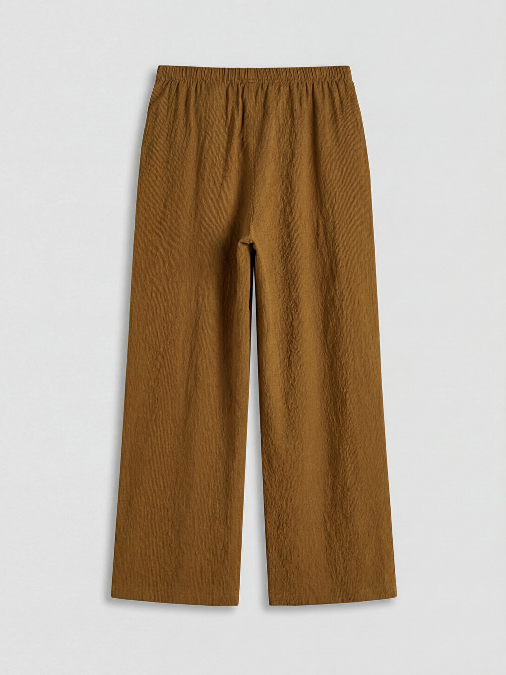 Elastic Waist Wide Leg Women's Trousers-5