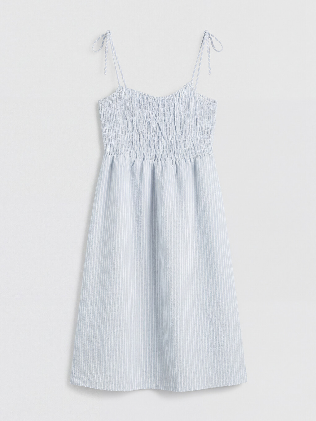 Striped Strappy Waist-fitted Dress-4