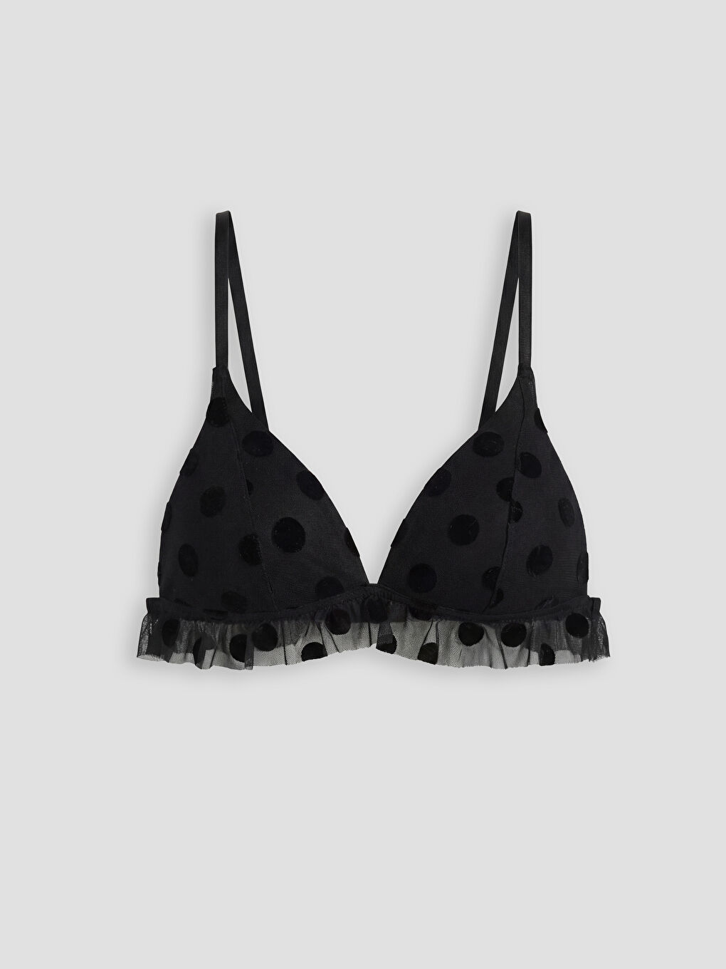 Siyah Balensiz Dolgusuz Puantiyeli Bralet