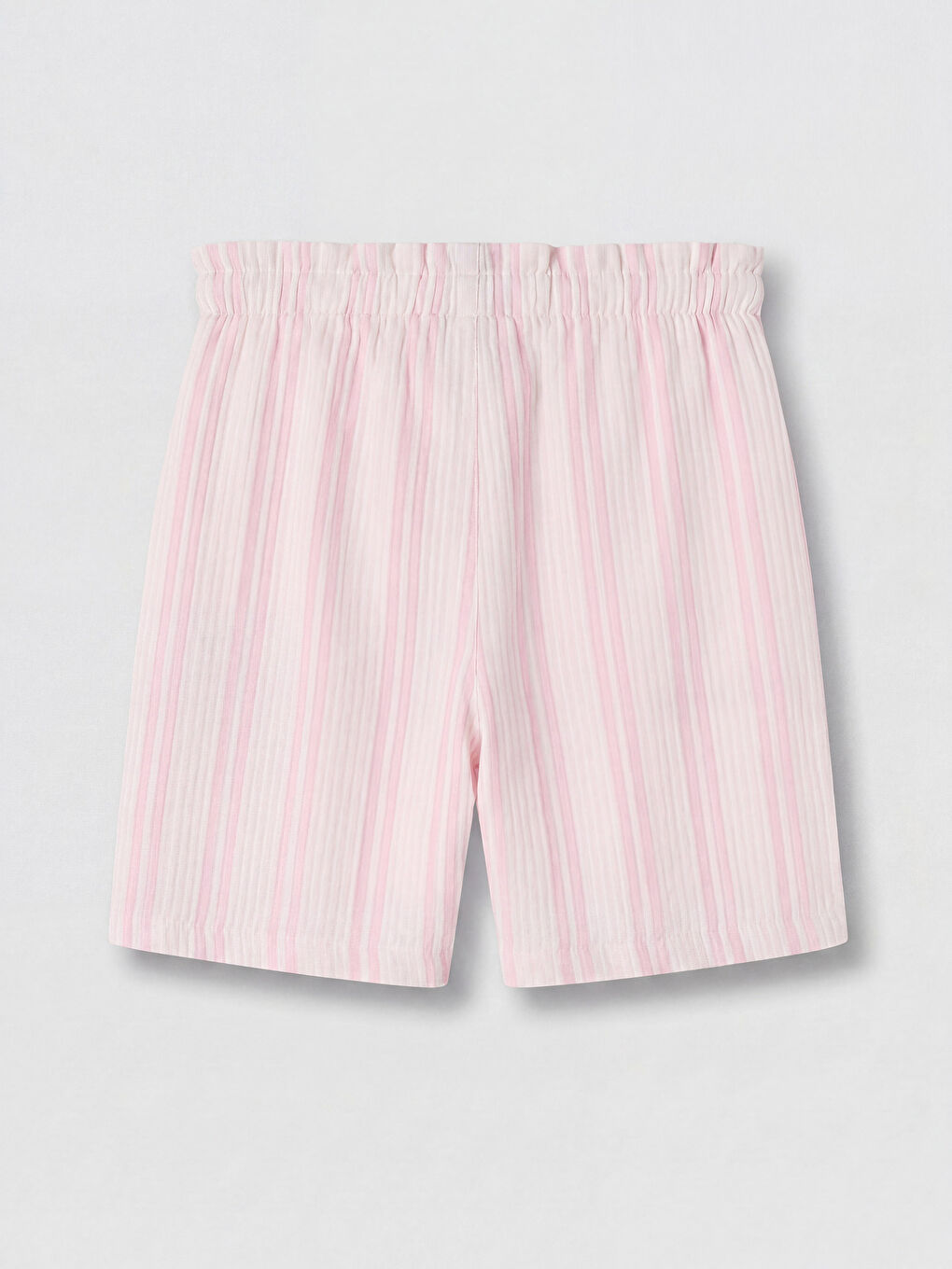 Lila Çizgili Kız Çocuk Müslin Şort-1