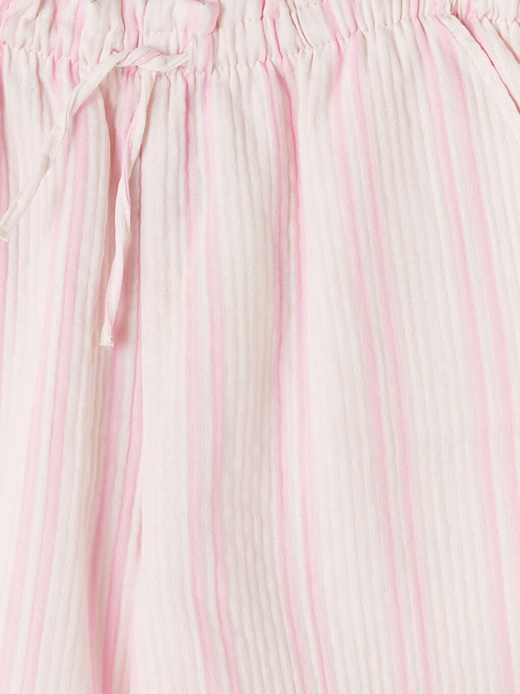 Lila Çizgili Kız Çocuk Müslin Şort-2