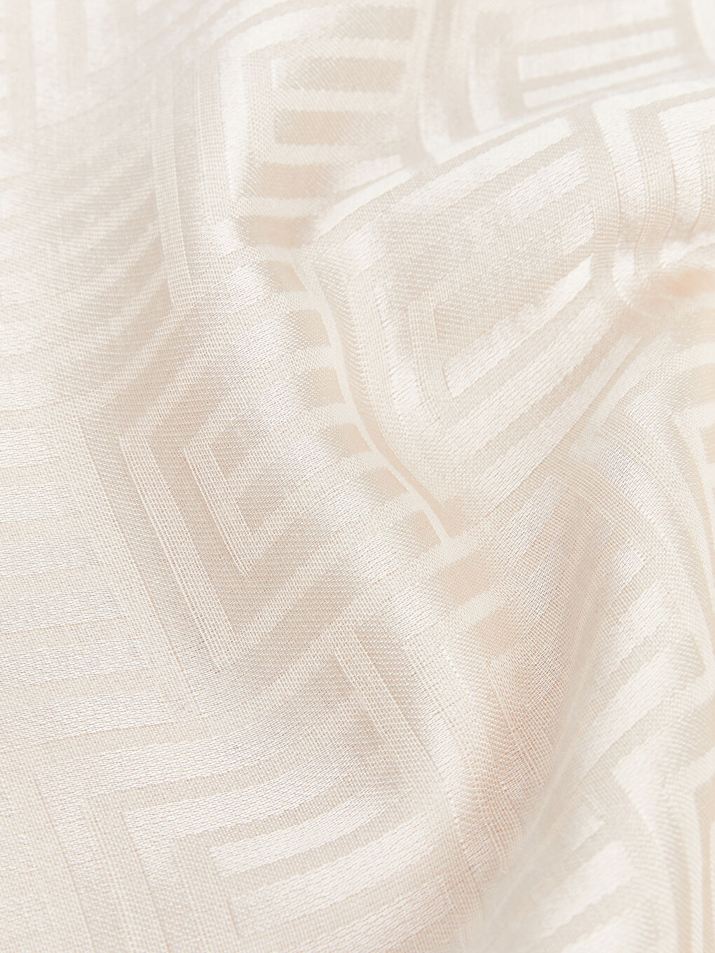 Bej Geometrik Desenli Kadın Şal-2